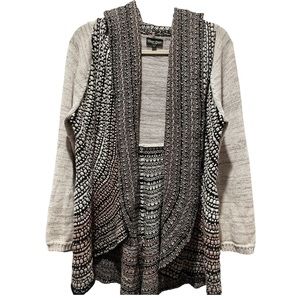 Dor Dor Coture- Gray, Ombre/Boho/Knit Cardigan/Shawl, 52% Cotton, 48% Po…